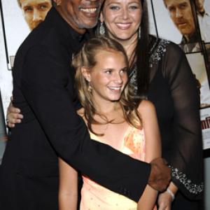 Morgan Freeman Camryn Manheim and Becca Gardner at event of An Unfinished Life 2005