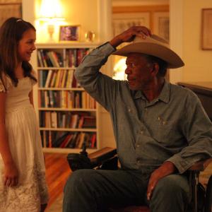 Still of Morgan Freeman and Emma Fuhrmann in The Magic of Belle Isle (2012)