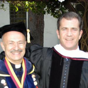 Bill Fulco and Mel Gibson as Mel receives an honorary doctorate at Loyola Marymount University Los Angeles May 2003