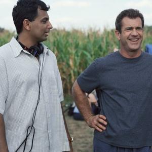 Mel Gibson and M. Night Shyamalan in Signs (2002)