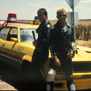 Still of Mel Gibson and Steve Bisley in Mad Max 1979
