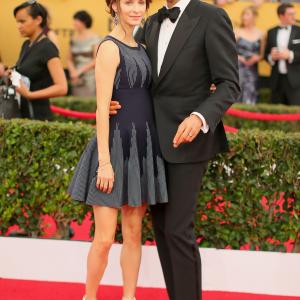 Jeff Goldblum and Emilie Livingston at event of The 21st Annual Screen Actors Guild Awards (2015)