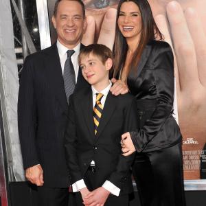 Sandra Bullock Tom Hanks and Thomas Horn at event of Nepaprastai garsiai ir neitiketinai arti 2011