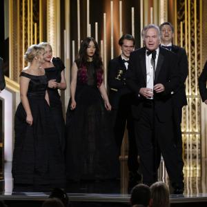 Patricia Arquette Ethan Hawke Richard Linklater Jonathan Sehring Lorelei Linklater and Ellar Coltrane at event of 72nd Golden Globe Awards 2015