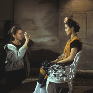 Salma Hayek and Julie Taymor in Frida 2002