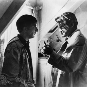 Still of Dustin Hoffman and Murray Hamilton in The Graduate 1967