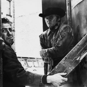Still of Dustin Hoffman and Jon Voight in Midnight Cowboy 1969