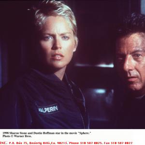 Still of Dustin Hoffman and Sharon Stone in Sphere (1998)