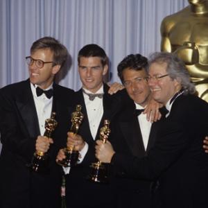 Tom Cruise Dustin Hoffman Mark Johnson and Barry Levinson at The 61st Annual Academy Awards