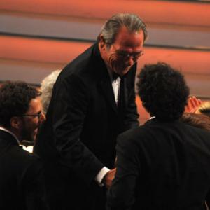 Tommy Lee Jones, Ethan Coen and Joel Coen at event of The 80th Annual Academy Awards (2008)