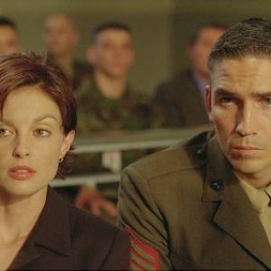 Attorney Claire Kubik ASHLEY JUDD and her husband Tom JAMES CAVIEZEL closely follow the proceedings of his topsecret military trial