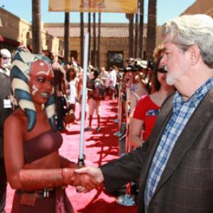 George Lucas at event of Star Wars The Clone Wars 2008