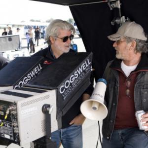 Still of George Lucas and Steven Spielberg in Indiana Dzounsas ir kristolo kaukoles karalyste (2008)
