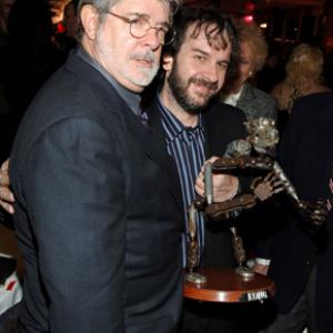 George Lucas and Peter Jackson at event of King Kong (2005)