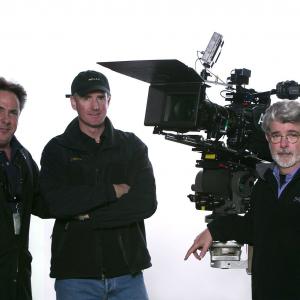 George Lucas and Rick McCallum in Zvaigzdziu karai Situ kerstas 2005