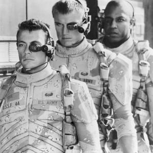 Still of Dolph Lundgren JeanClaude Van Damme and Tommy Tiny Lister in Universal Soldier 1992