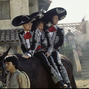 Still of Steve Martin Chevy Chase and Martin Short in iexclThree Amigos! 1986
