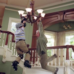 Still of Steve Martin and Steven Anthony Lawrence in Cheaper by the Dozen (2003)