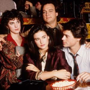 Still of Demi Moore, Rob Lowe, James Belushi and Elizabeth Perkins in About Last Night... (1986)