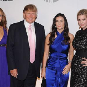 Demi Moore, Donald Trump, Ivanka Trump and Melania Trump