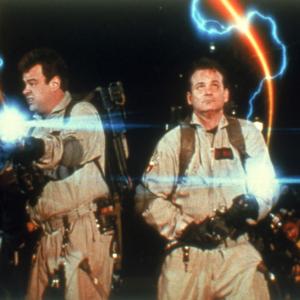 Still of Dan Aykroyd Bill Murray Harold Ramis and Ernie Hudson in Ghost Busters 1984