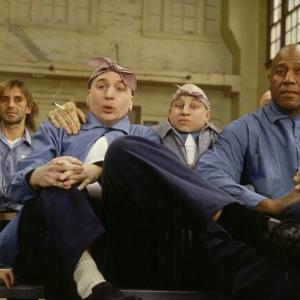 Still of Mike Myers Tommy Tiny Lister and Verne Troyer in Austin Powers in Goldmember 2002