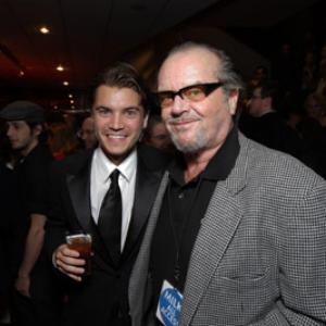 Jack Nicholson and Emile Hirsch at event of Milk 2008