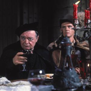 Still of Peter Lorre and Jack Nicholson in The Raven 1963