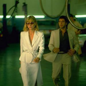 Still of Al Pacino and Michelle Pfeiffer in Scarface 1983