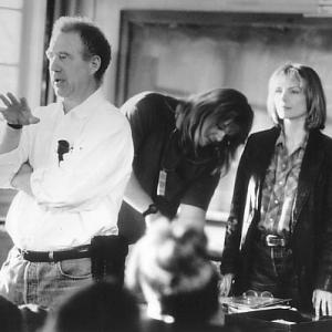 On the set of Dangerous Minds director John N Smith left rehearses a scene with Michelle Pfeiffer right