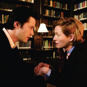 Still of Keanu Reeves and Tilda Swinton in Constantine (2005)