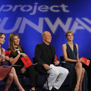 Still of Christina Ricci, Heidi Klum, Nina Garcia and Michael Kors in Project Runway (2004)