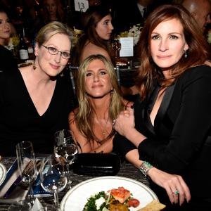 Jennifer Aniston, Julia Roberts and Meryl Streep at event of The 21st Annual Screen Actors Guild Awards (2015)