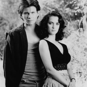 Still of Winona Ryder and Christian Slater in Heathers 1988