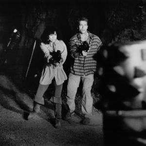Still of Arnold Schwarzenegger and Rachel Ticotin in Viska prisiminti 1990