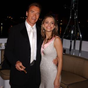 Arnold Schwarzenegger and Maria Menounos at event of Terminator 3 Rise of the Machines 2003