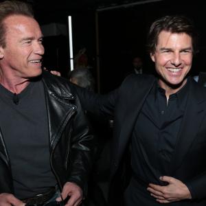 Tom Cruise and Arnold Schwarzenegger in Terminator Genisys 2015