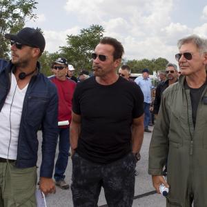 Harrison Ford Arnold Schwarzenegger and Patrick Hughes in Nesunaikinami 3 2014