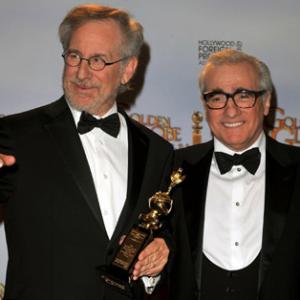 Martin Scorsese and Steven Spielberg at event of The 66th Annual Golden Globe Awards (2009)