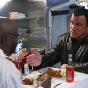 Still of Steven Seagal and Isaac Hayes in Kill Switch 2008