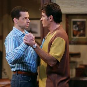 Charlie Sheen and Jon Cryer in Two and a Half Men 2003