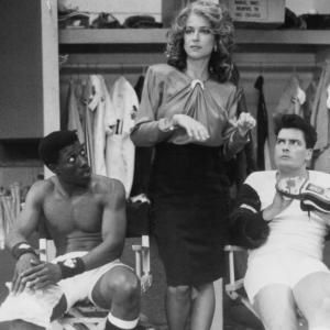 Still of Charlie Sheen Wesley Snipes and Margaret Whitton in Major League 1989