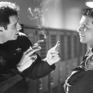 Still of Christian Slater and John Travolta in Broken Arrow 1996