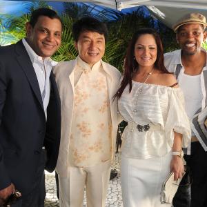 Will Smith, Jackie Chan and Sammy Sosa at event of The Karate Kid (2010)