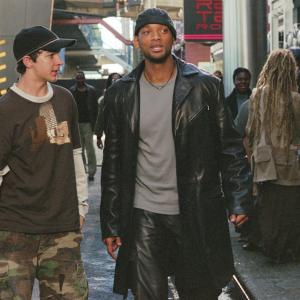 Still of Will Smith and Shia LaBeouf in I Robot 2004