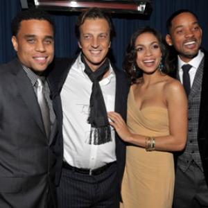 Will Smith Rosario Dawson Gabriele Muccino and Michael Ealy at event of Septynios sielos 2008