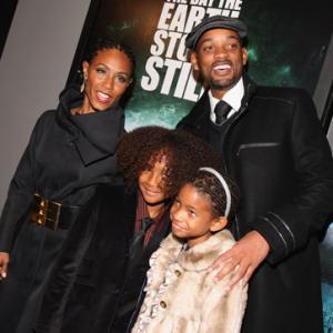 Will Smith Jada Pinkett Smith Jaden Smith and Willow Smith at event of The Day the Earth Stood Still 2008