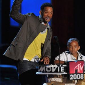 Will Smith and Jaden Smith at event of 2008 MTV Movie Awards (2008)
