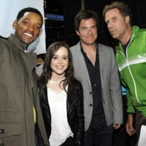 Will Smith, Jason Bateman, Will Ferrell and Ellen Page at event of 2008 MTV Movie Awards (2008)