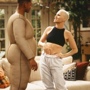 Still of Will Smith and Susan Powter in The Fresh Prince of BelAir 1990